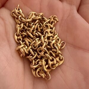 Vintage 18k YG 20” baby mariner link chain